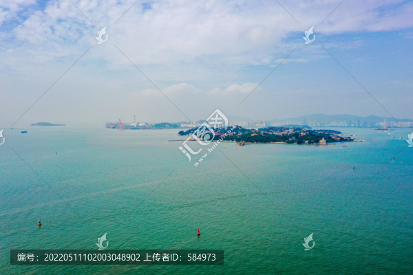 航拍福建廈門鼓浪嶼風(fēng)景名勝區(qū)