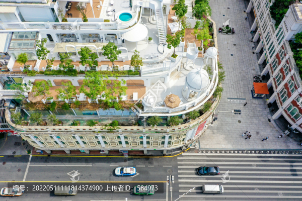 航拍福建廈門中山路步行街區(qū)