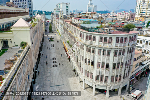 航拍福建廈門(mén)中山路步行街區(qū)