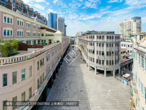 航拍福建廈門中山路步行街區(qū)