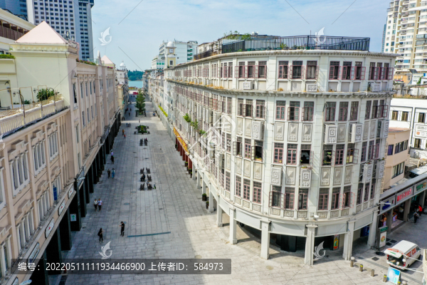 航拍福建廈門中山路步行街區(qū)