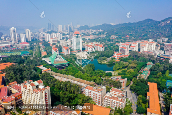 航拍廈門大學思明校區(qū)校園風光
