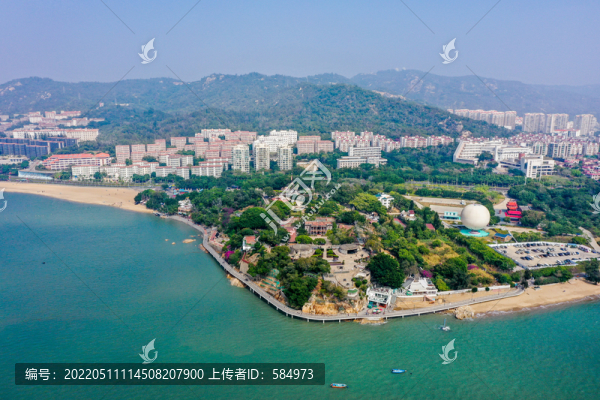 航拍福建廈門(mén)胡里山炮臺(tái)
