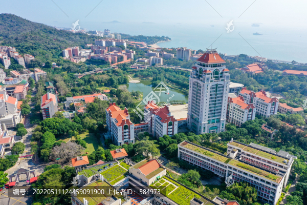 航拍廈門大學(xué)思明校區(qū)校園風(fēng)光