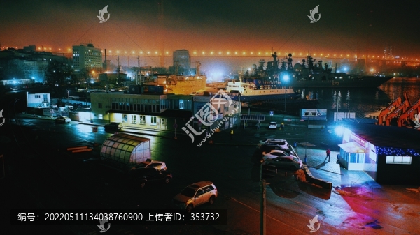 符拉迪沃斯托克海灣夜景