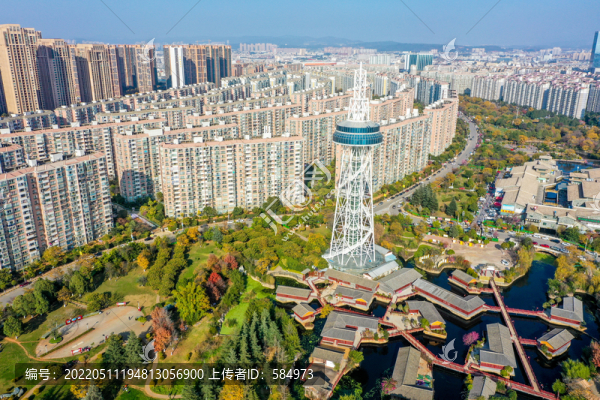 航拍云南昆明世紀(jì)城如意公園