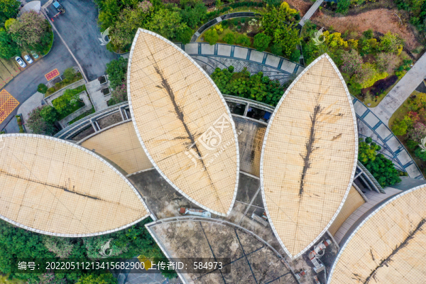 航拍廣西南寧博物館展館建筑