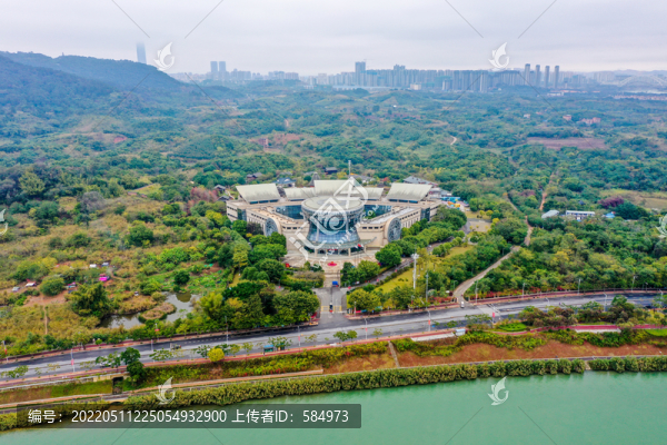 航拍廣西民族博物館廣西民族村