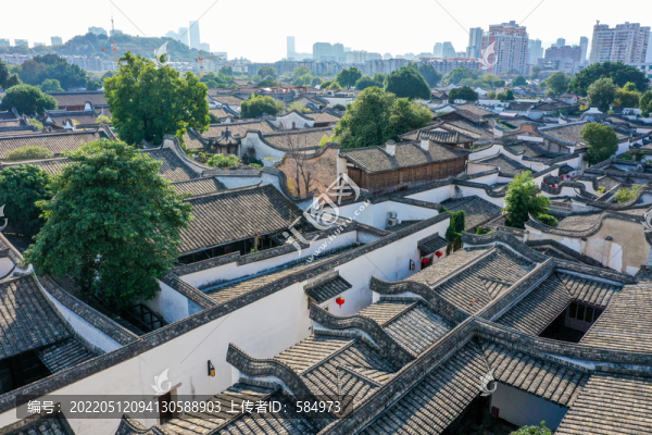 航拍福州三坊七巷歷史文化街區(qū)