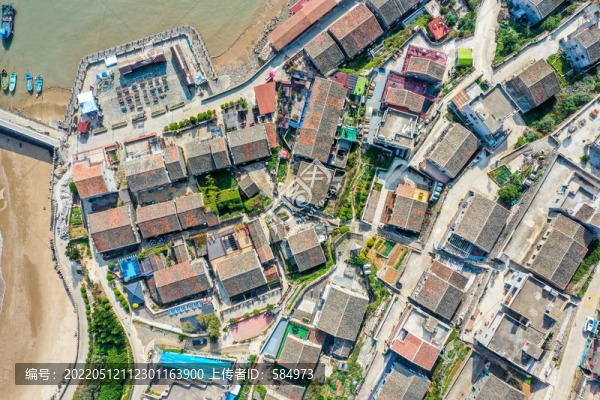 航拍福建福州平潭北港村