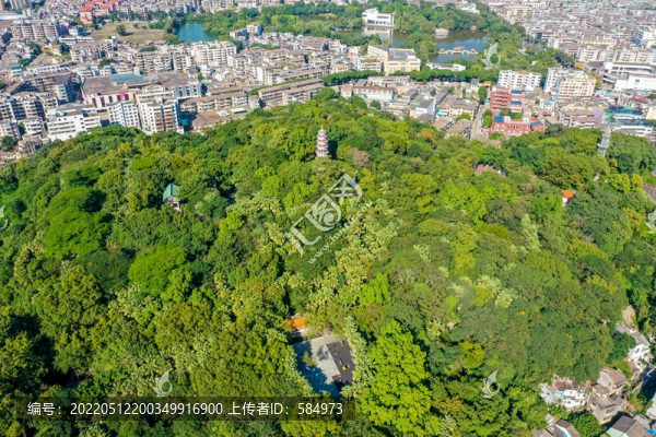 航拍廣東中山中山公園