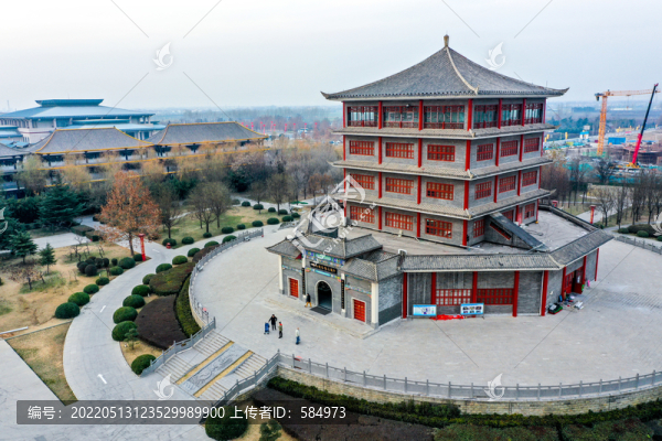 航拍河南溫縣中國(guó)太極拳博物館