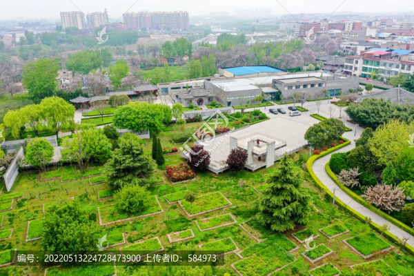 航拍河南新鄭鄭國車馬坑景區(qū)