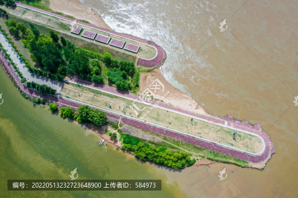 航拍河南鞏義河洛匯流景區(qū)