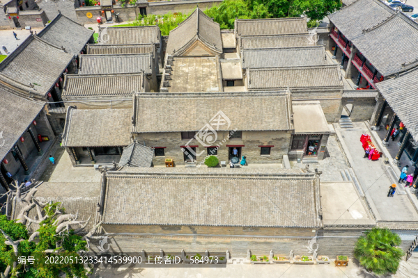 航拍河南鞏義康百萬莊園景區(qū)