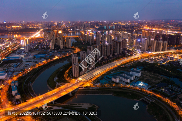 航拍長沙南二環(huán)羅家嘴立交橋