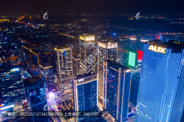 科技未來感城市夜景