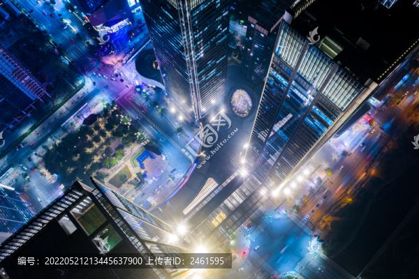 科技未來感城市夜景