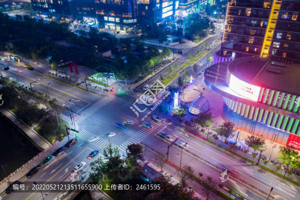 科技未來感城市夜景