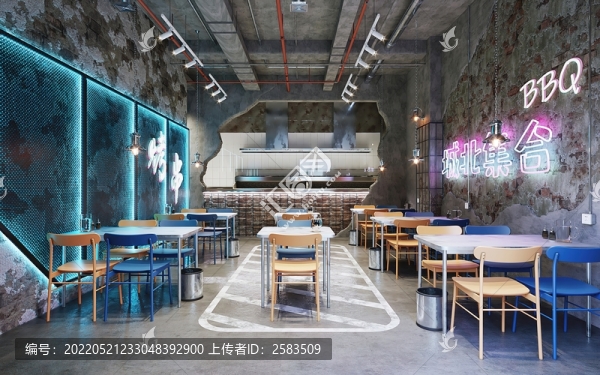 網(wǎng)紅烤串店效果圖