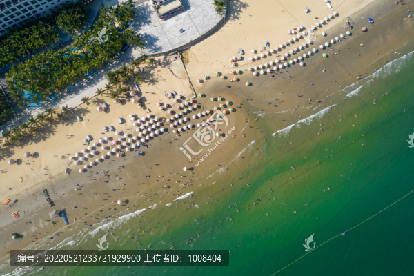 中國第一灘海洋泳場航拍
