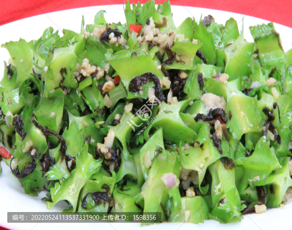 欖菜肉松炒四角豆