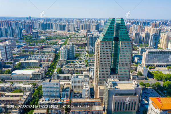航拍河南鄭州裕達(dá)國貿(mào)酒店大樓