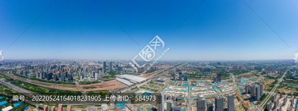 河南鄭州東站高鐵站全景圖