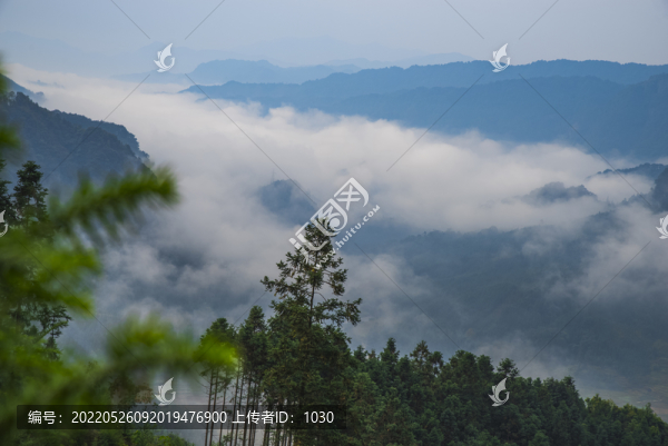 大山云霧霧景美麗唯美風(fēng)景