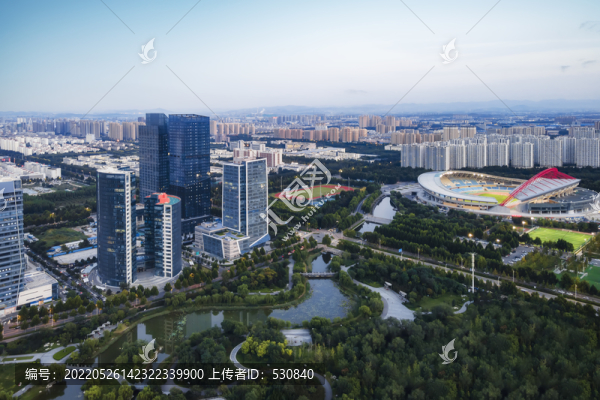山東淄博CBD城市風(fēng)光夜景