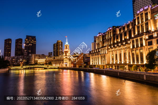中國上海四川中路建筑夜景