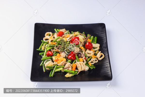 蒜苔炒魷魚