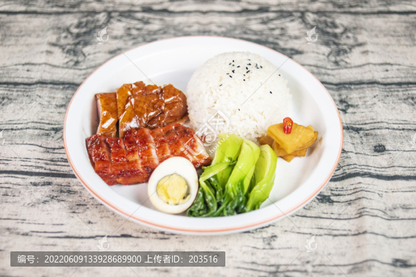 燒鴨叉燒雙拼飯