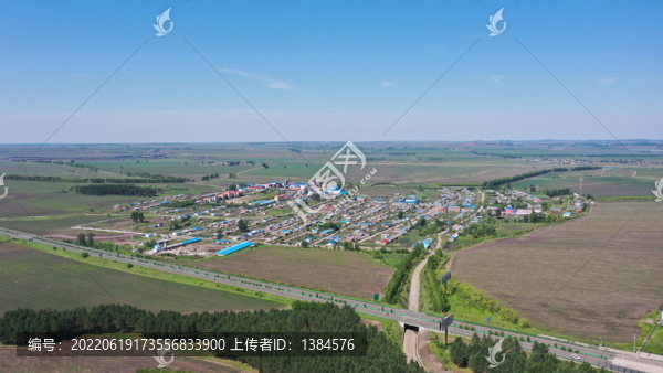 航拍黑土地黑龍江省嫩江市大田