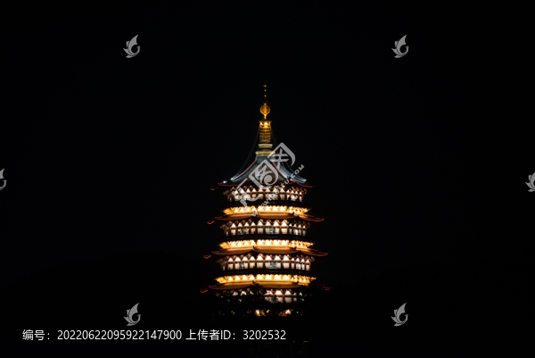 杭州西湖夜景