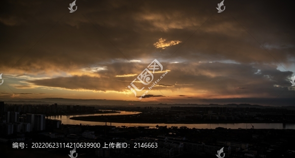 寧波甬江夕陽