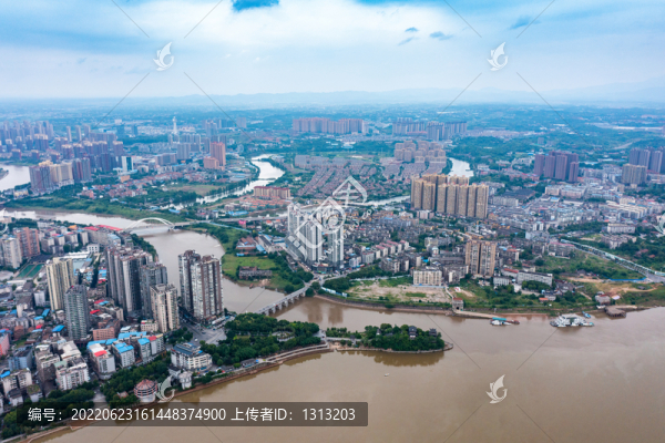 航拍湖南衡陽城市風(fēng)光