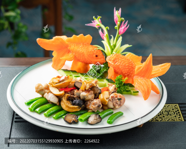 黑松露鮑魚炒雞