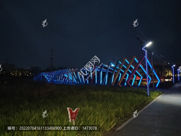 灞河夜景