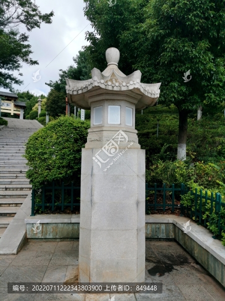 六角亭石材景觀燈