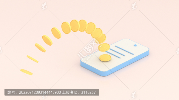 手機(jī)賺錢理財(cái)金融概念