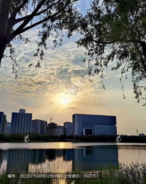 城市傍晚