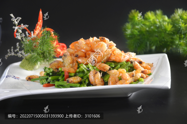 韭菜炒河蝦