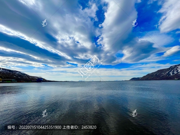 碧海藍天意境山水