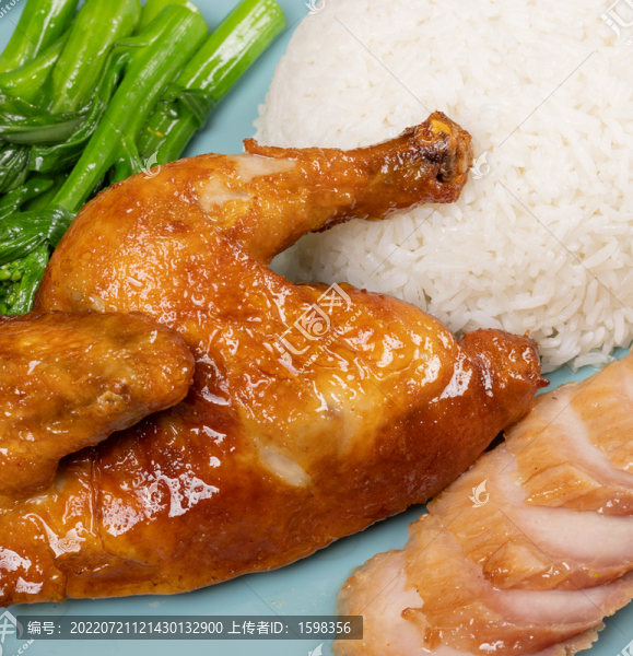 叉燒拼雞腿飯