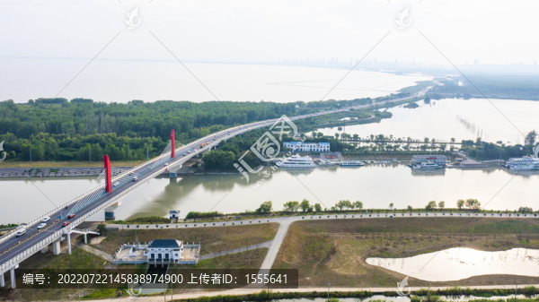 航拍南淝河大橋