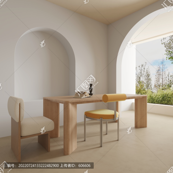 侘寂風(fēng)餐廳墻布壁畫背景場景圖