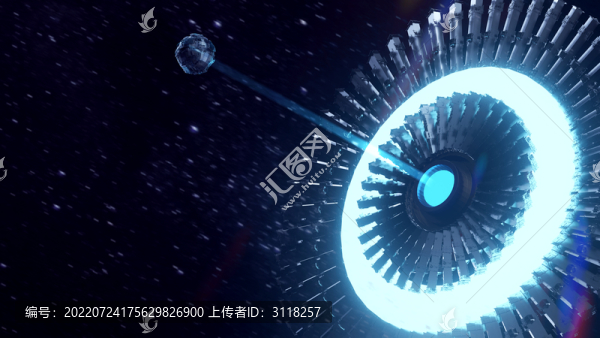 宇宙飛行器引擎科幻場景