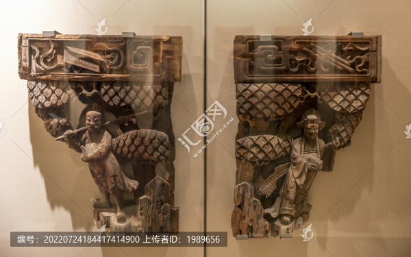 江南徽派古建筑牛腿木雕