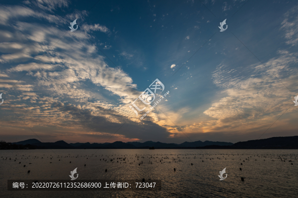 杭州西湖晚霞